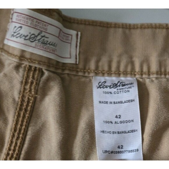 Levi Strauss Signature Mens Size 42 Tan Jean Shorts Made in San Francisco - Picture 4 of 8